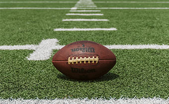 football ball on a field
