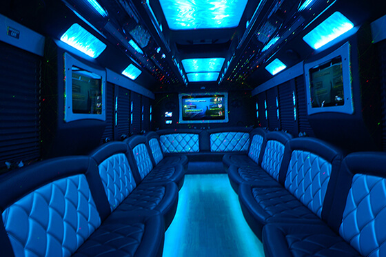 stunning party bus seats