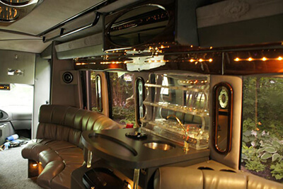 Party buses interiors